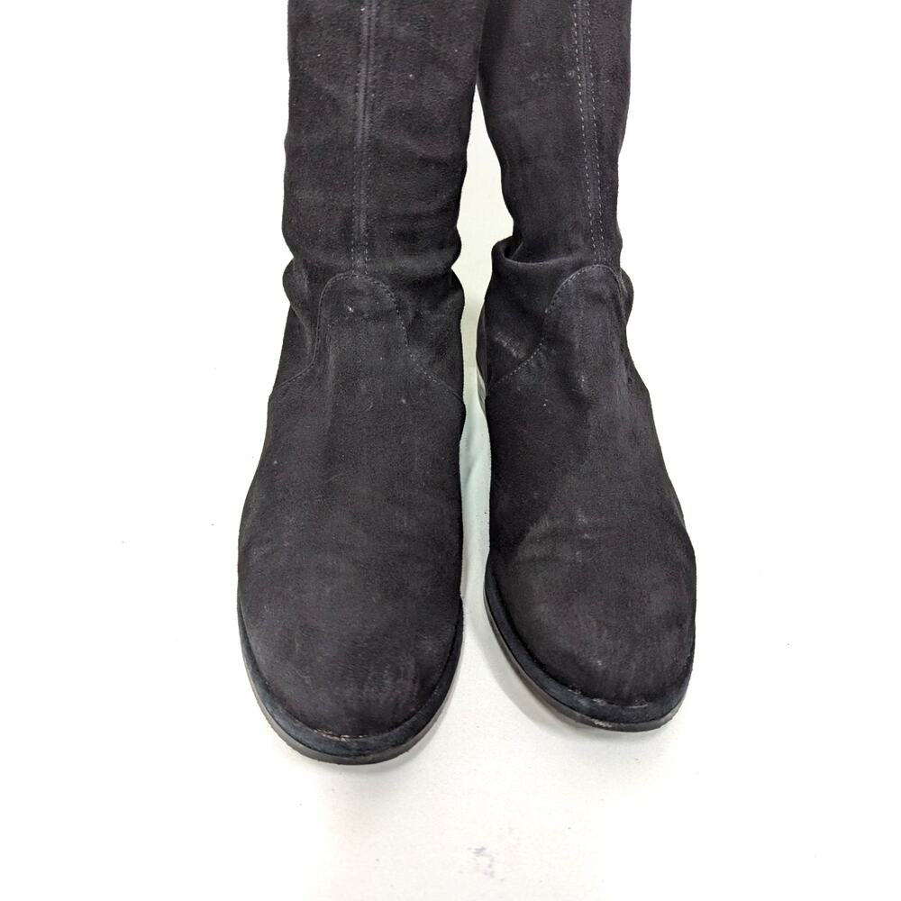 Stuart Weitzman Lowland Black Suede Over The Knee Boots Size 7.5 Womens Preowned - Picture 7 of 13
